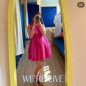 Shelter Lou dress in Rosewater pink